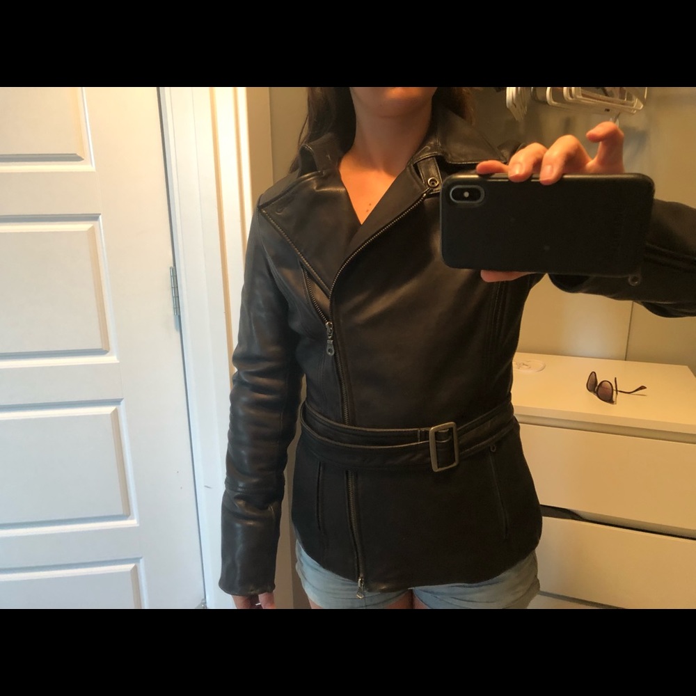 Leather Zip Jacket - Picture 6 of 9